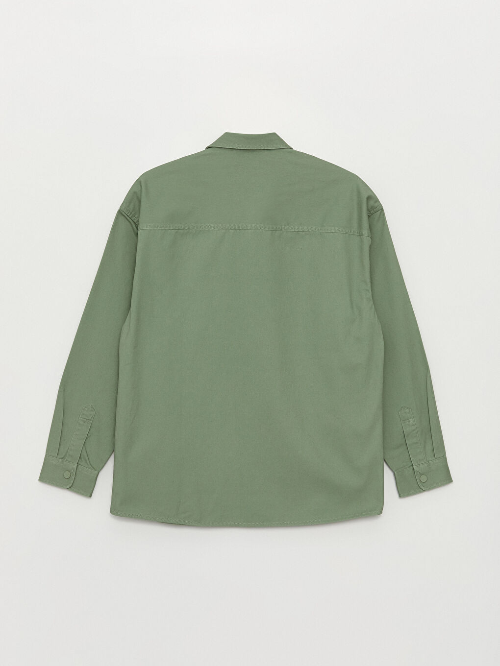 Surchemise en Sergé à Manches Longues Coupe Décontractée pour Hommes-8