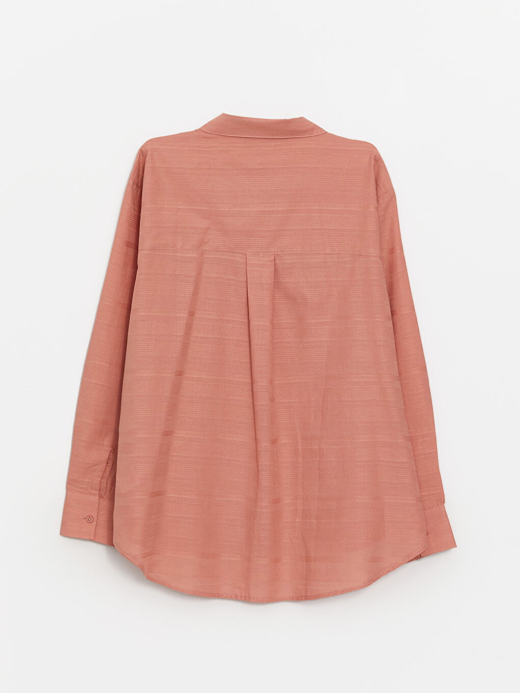 قميص سادة كم طويل أوفراسايز قماش دوبي للسيدات-6