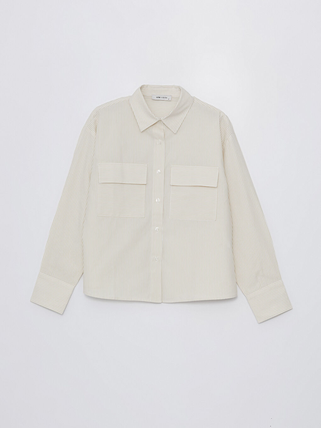 LCW Vision Striped Long Sleeve Poplin Women's Shirt -S42080Z8-LE8