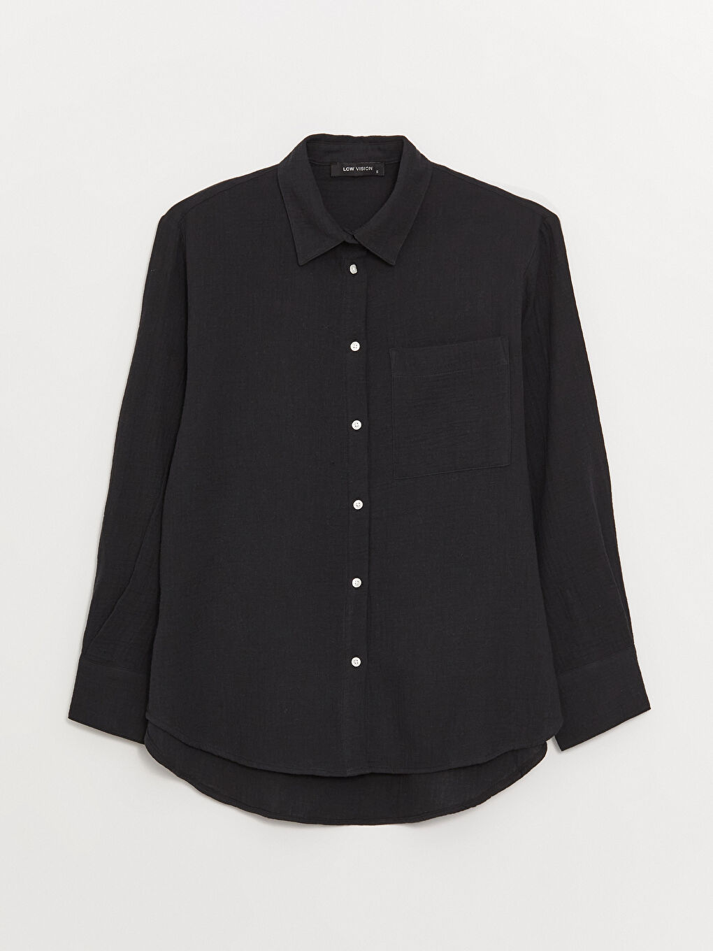 LCW Vision Plain Long Sleeve Oversize Muslin Women's Shirt -S42109Z8-CVL