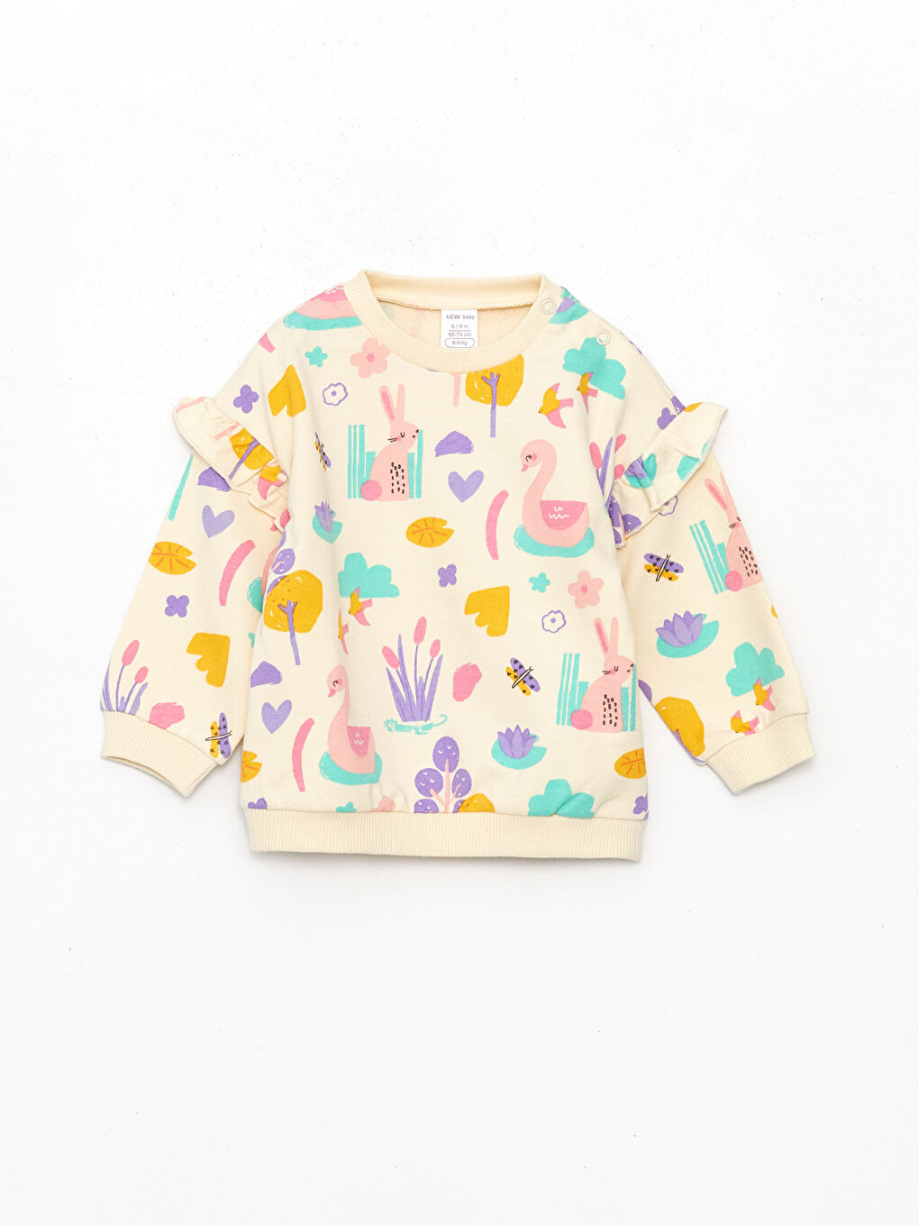 Crew Neck Long Sleeve Baby Girls' Sweatshirt and Tights 2 Pack Set -S42120Z1-LRB