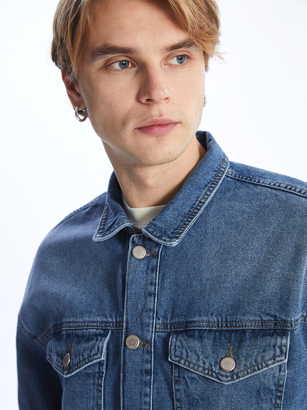 Casual Fit Men's Jean Jacket -S42122Z8-H45