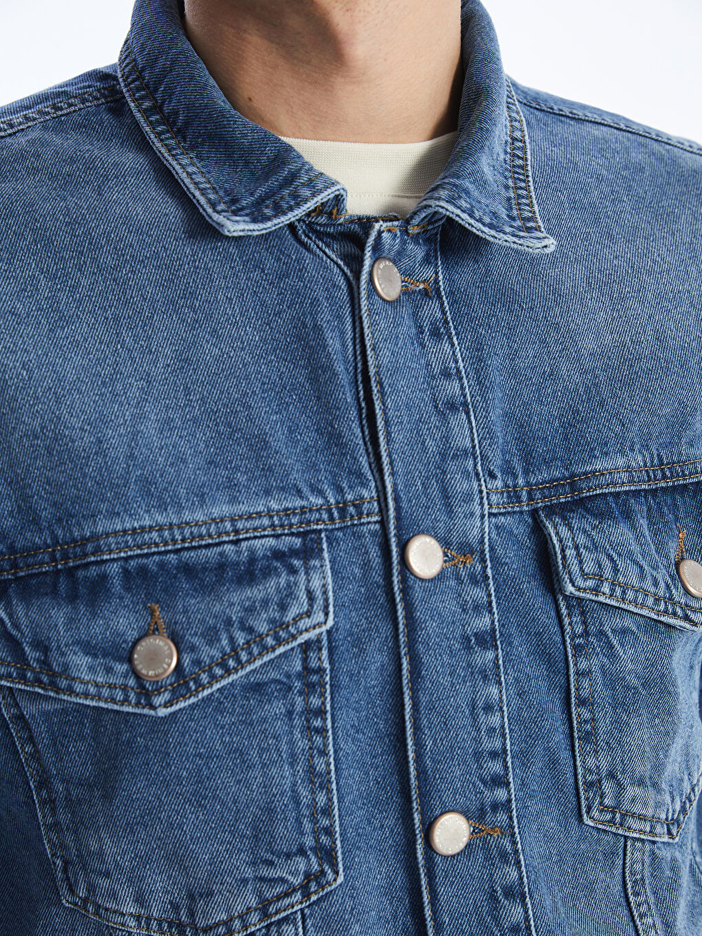 Casual Fit Men's Jean Jacket -S42122Z8-H45