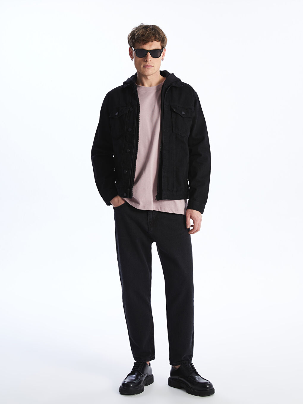 Siyah 710 Loose Fit Erkek Jean Pantolon-1