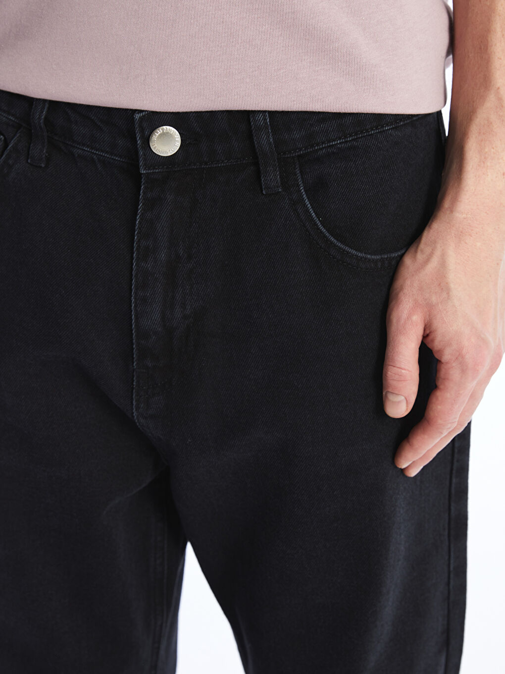 Siyah 710 Loose Fit Erkek Jean Pantolon-3