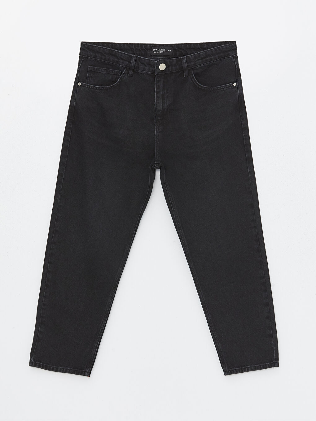 Siyah 710 Loose Fit Erkek Jean Pantolon-5