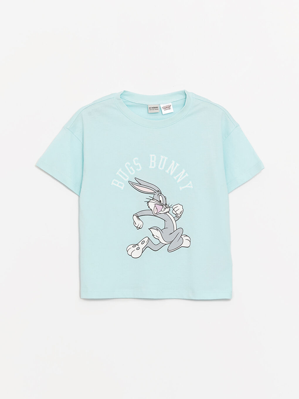 Crew Neck Bugs Bunny Printed Short Sleeve Girls Shorts Pajamas Set -S42268Z4-FQZ