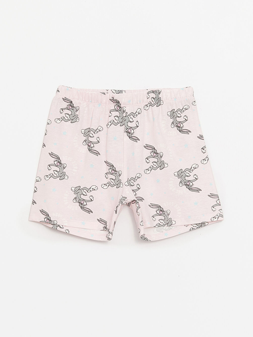Crew Neck Bugs Bunny Printed Short Sleeve Girls Shorts Pajamas Set -S42268Z4-FQZ