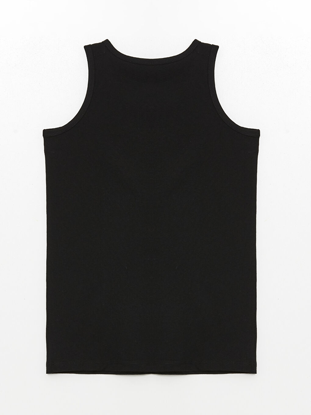 Siyah Bisiklet Yaka Erkek Çocuk Atlet-1