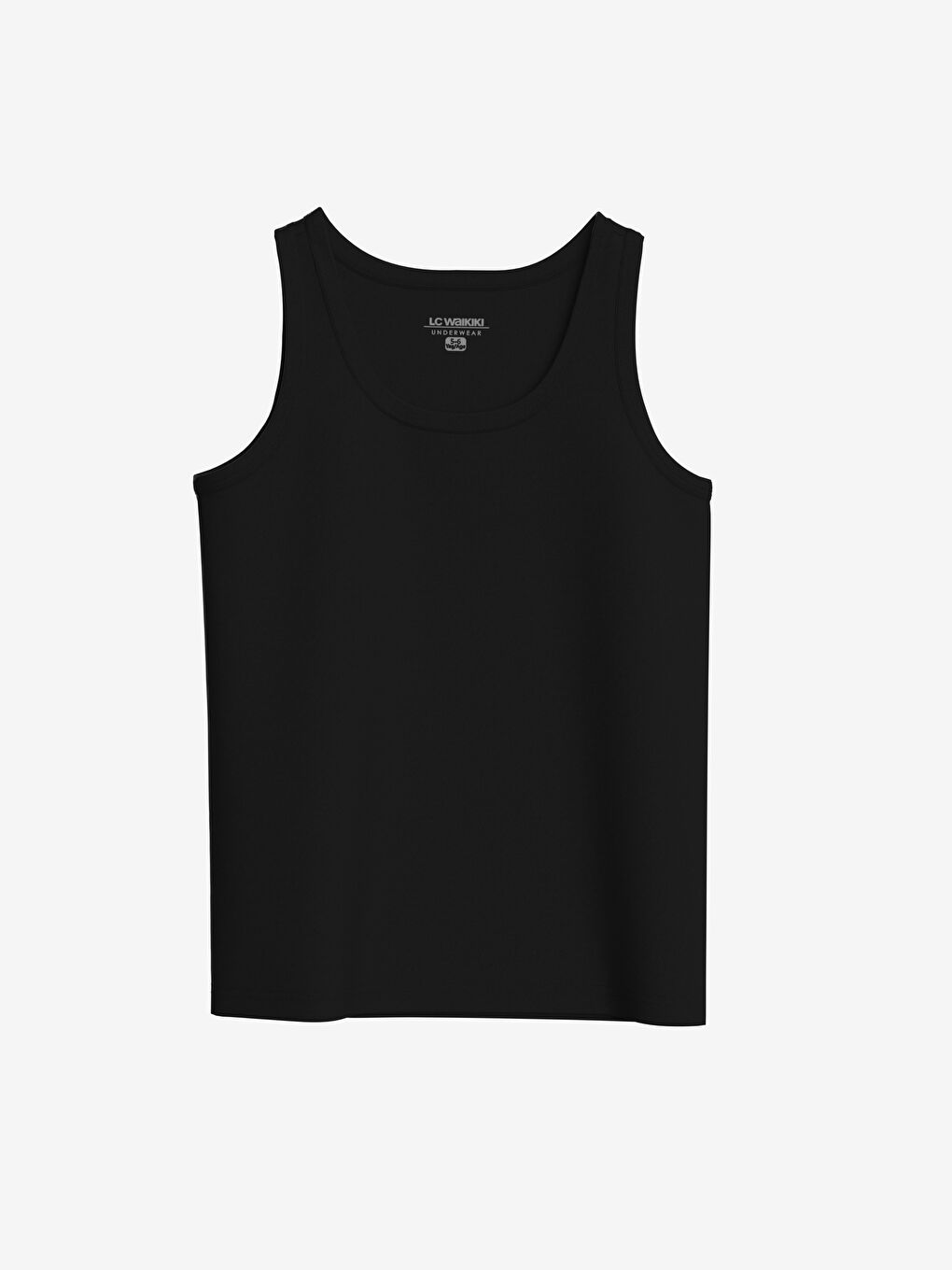 Siyah Bisiklet Yaka Basic Erkek Çocuk Atlet 2'li-2