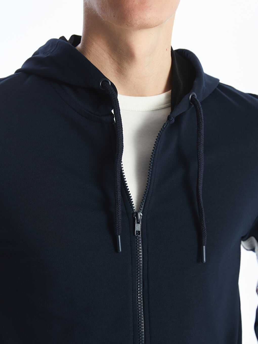 LCWAIKIKI Classic Hooded Long Sleeve Men's Zip-Up Sweatshirt -S42313Z8-RFH