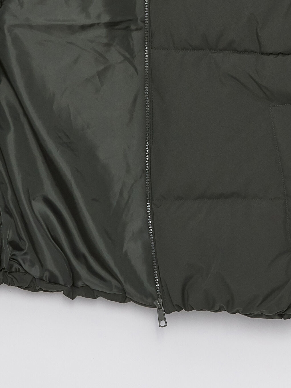 ерлерге арналған стандартты пішім биік жағалы пуховик жилет-7