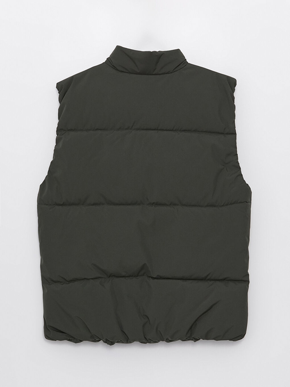 ерлерге арналған стандартты пішім биік жағалы пуховик жилет-8