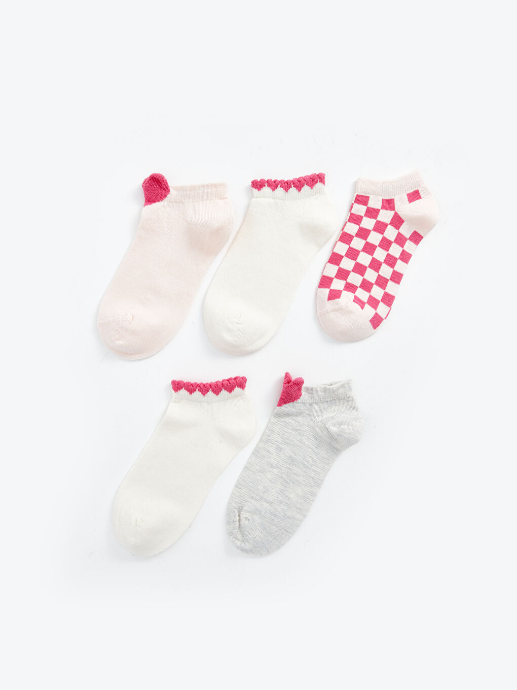LCW Kids Girls Trainer Socks 5 Pack -S42392Z4-FST