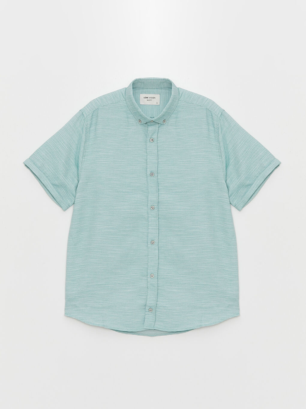 Chemise Dobby à Manches Courtes Svelte pour Hommes-5