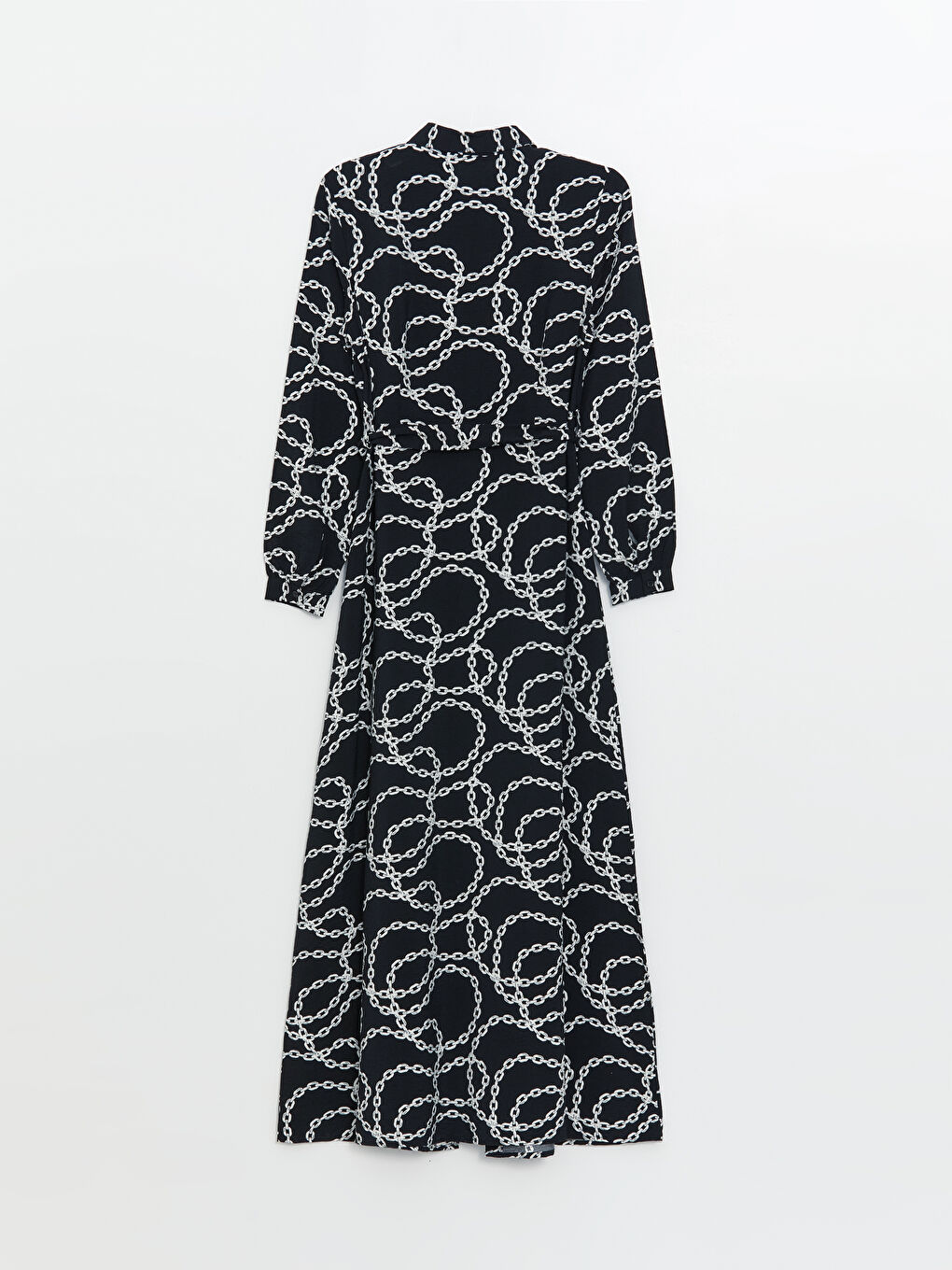 Patterned Long Sleeve Women's Shirt Dress -S42476Z8-LQJ