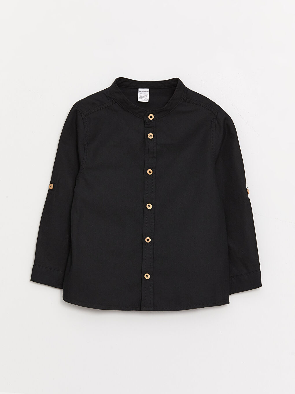 Grandad Collar Long Sleeve Basic Baby Boys' Shirt -S42488Z1-CVL