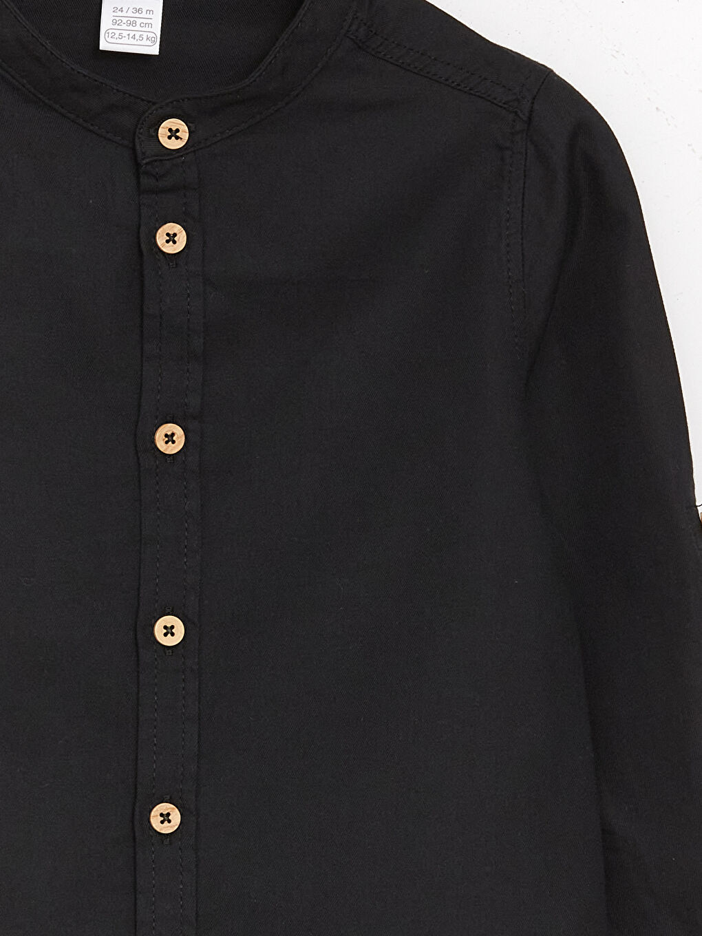 Grandad Collar Long Sleeve Basic Baby Boys' Shirt -S42488Z1-CVL