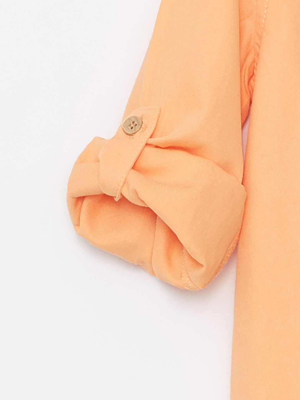 Turuncu Hakim Yaka Uzun Kollu Basic Erkek Bebek Gömlek-4