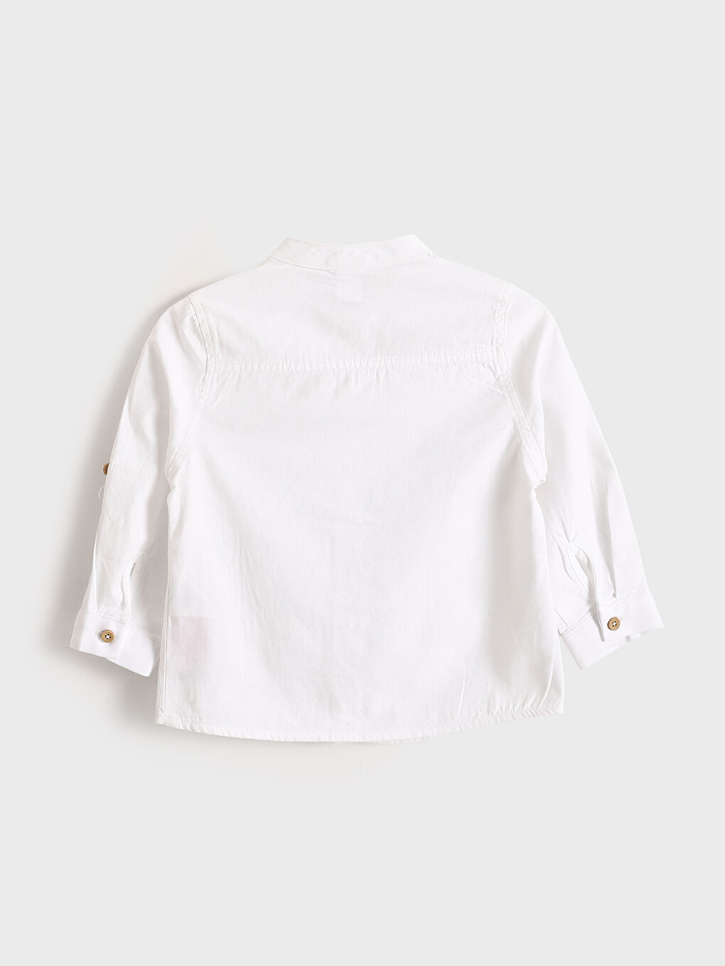 Grandad Collar Long Sleeve Basic Baby Boys' Shirt -S42488Z1-E5X