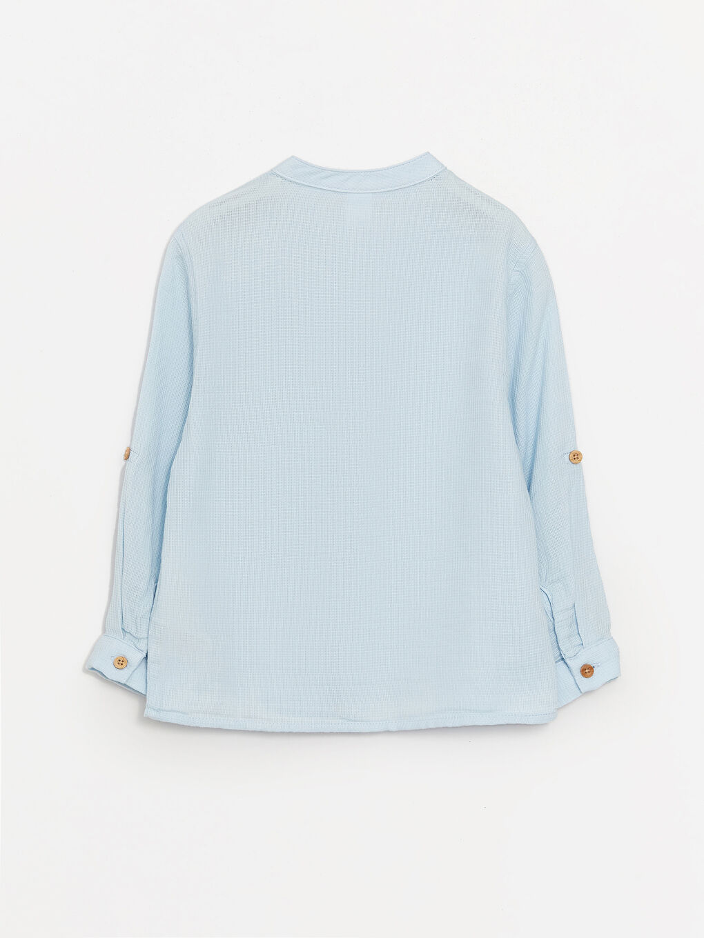 Grandad Collar Basic Long Sleeve Baby Boys' Shirt -S42493Z1-FKP