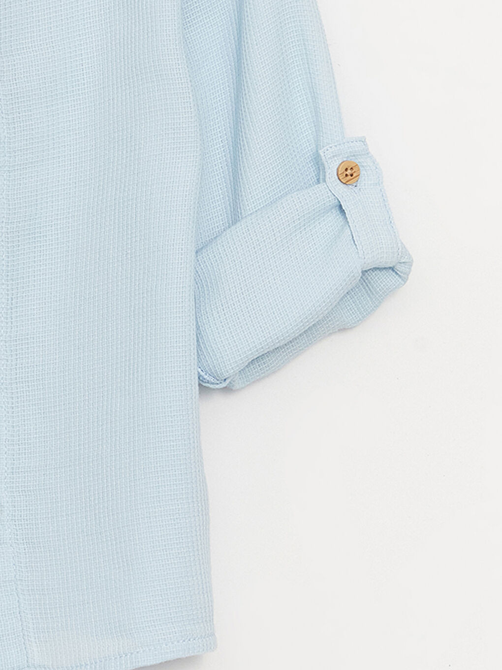 Grandad Collar Basic Long Sleeve Baby Boys' Shirt -S42493Z1-FKP