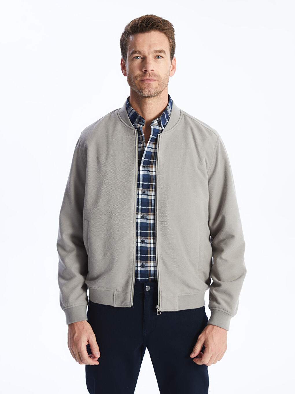 Manteau pour Hommes à Col Université Coupe Régulière-1