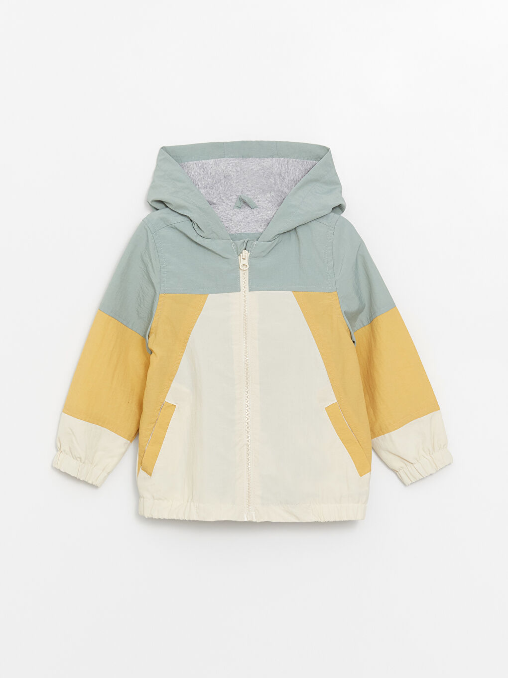 Hooded Baby Boy Color Block Raincoat -S42607Z1-GJM