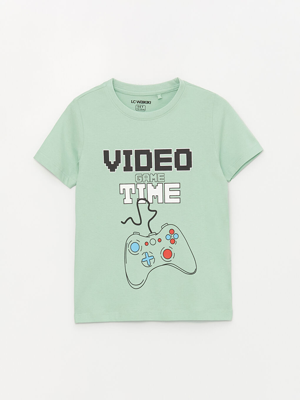 LCW Kids طقم بيجامة للأولاد بياقة دائرية وكم قصير مطبوع -S42628Z4-FG0