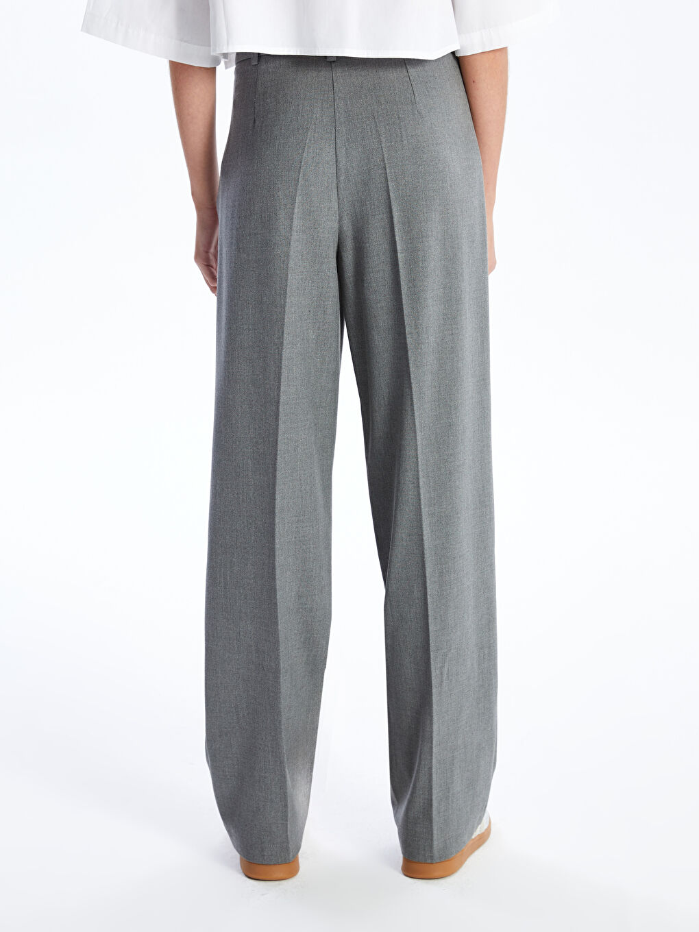 LCW Vision Slim Fit Plain Wide Leg Women's Trousers -S42635Z8-JMD