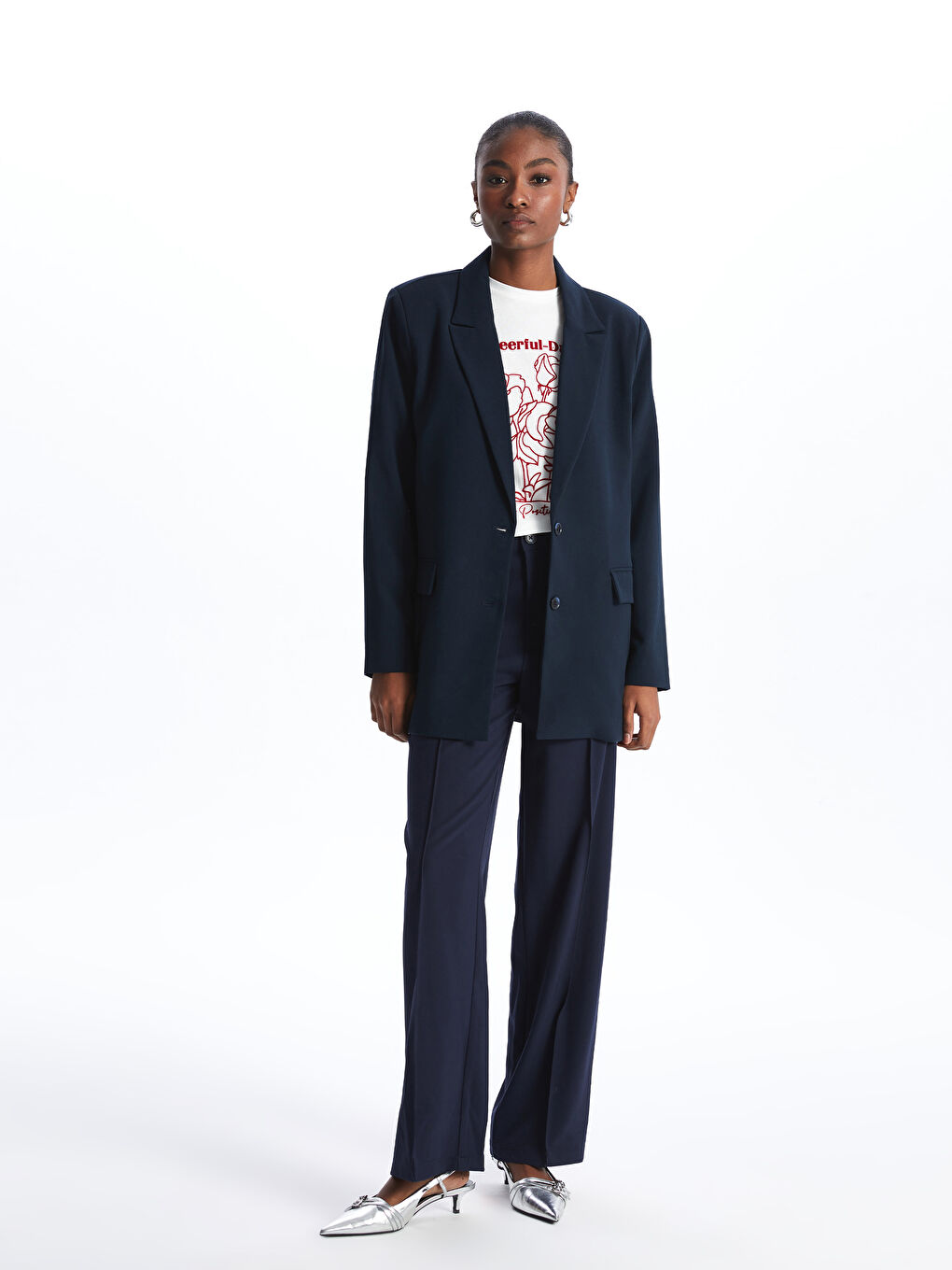 LCW Vision Slim Fit Plain Wide Leg Women's Trousers -S42635Z8-VJ3