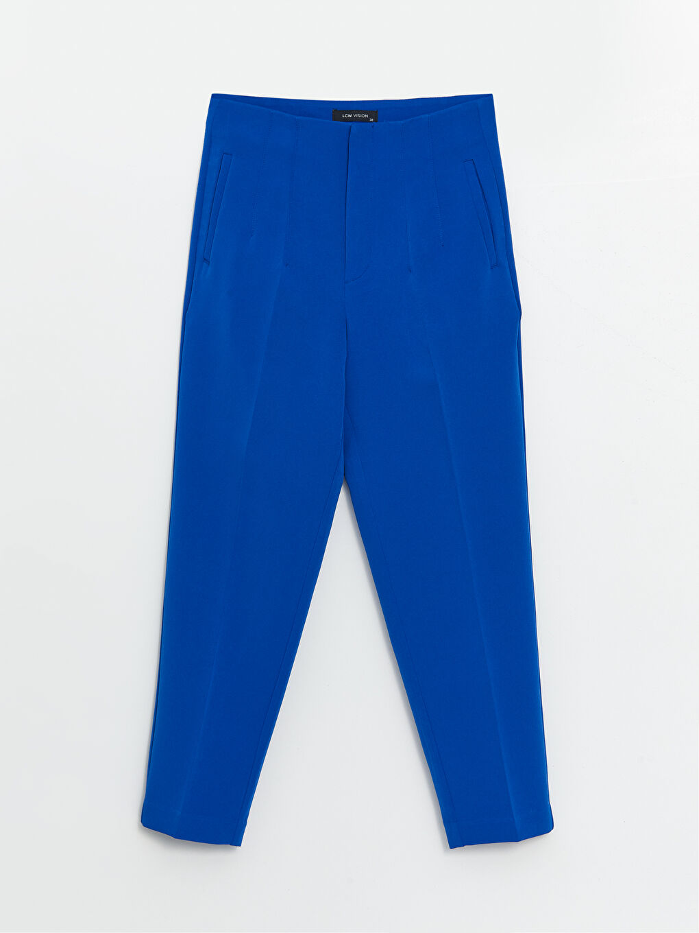 Женские Брюки Морковного Кроя Однотонные-4