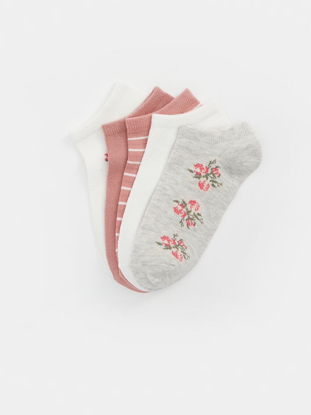 مجموعة مكونة من 5 جوارب نسائية قصيرة مطبوعة -S42676Z8-LAL