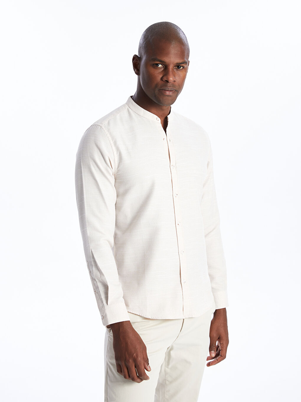 Muška košulja dugih rukava slim fit od dobby tkanine -S42687Z8-HZZ