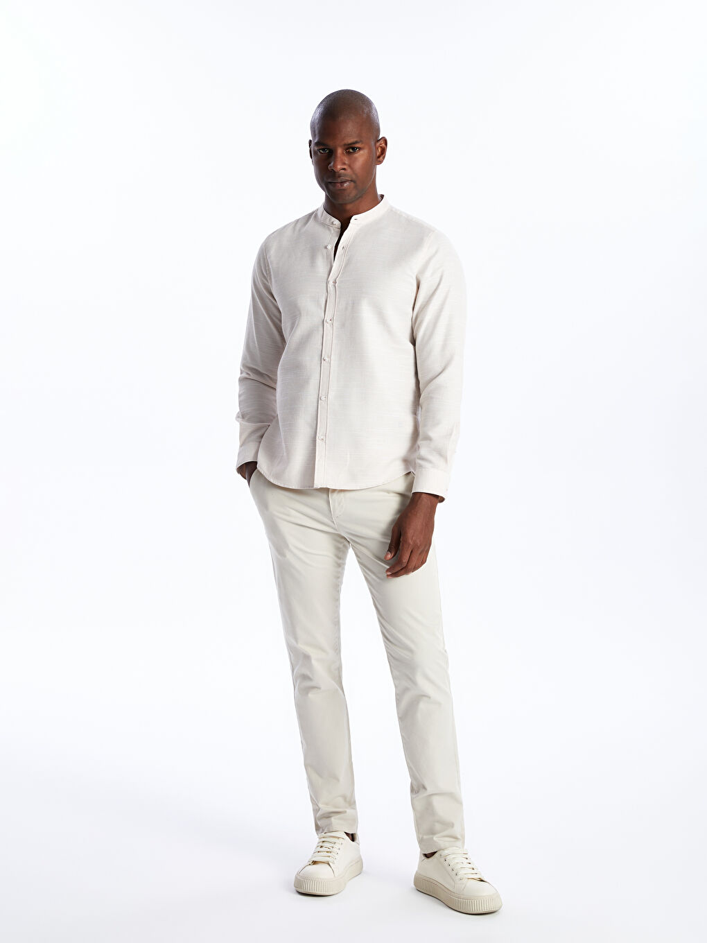 Muška košulja dugih rukava slim fit od dobby tkanine -S42687Z8-HZZ