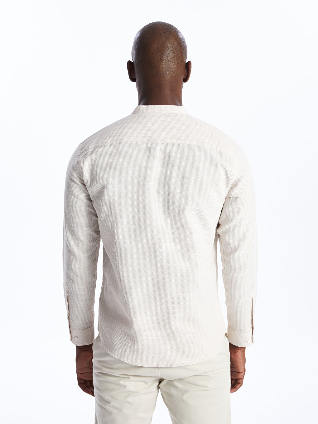 Muška košulja dugih rukava slim fit od dobby tkanine -S42687Z8-HZZ