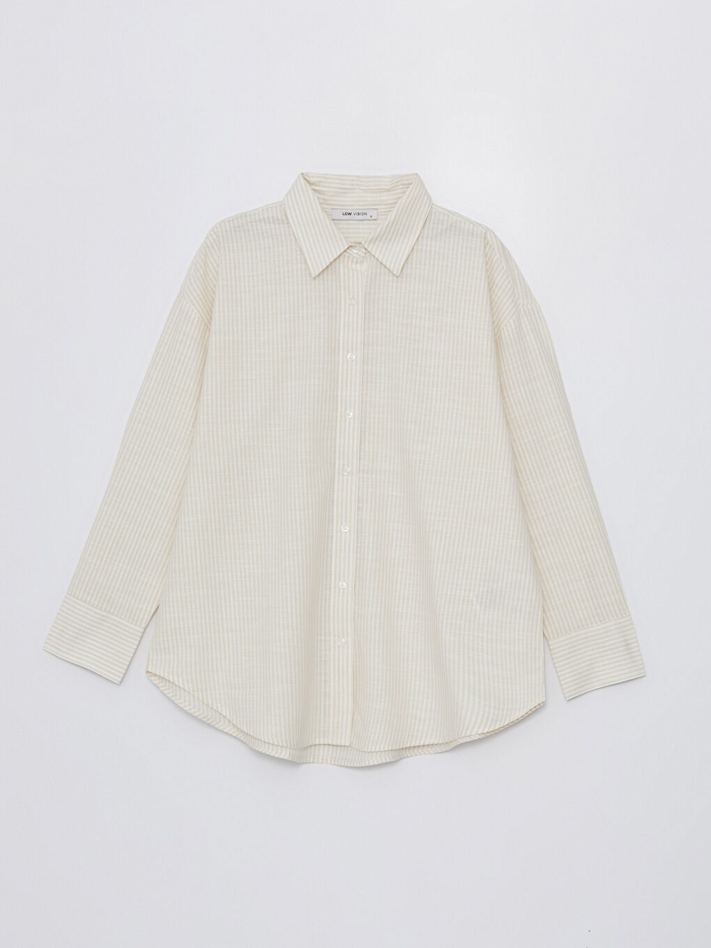 Striped Long Sleeve Oversize Women's Shirt-5