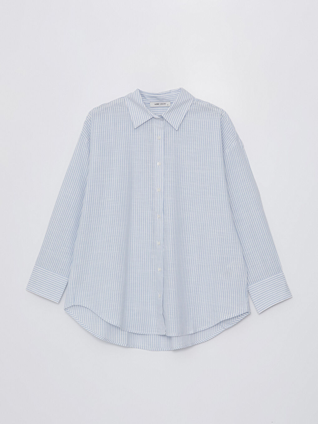 LCW Vision Striped Long Sleeve Oversize Women's Shirt -S42703Z8-LEN