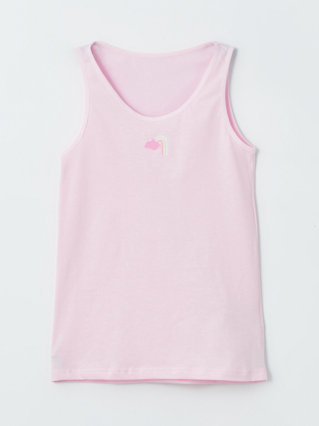 Pembe Bisiklet Yaka Kız Çocuk Atlet