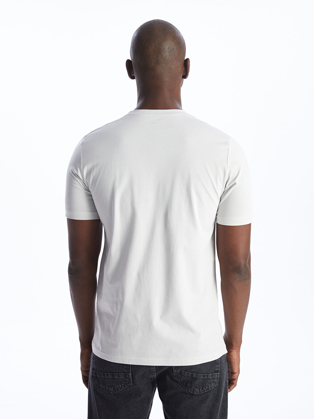 T-shirt pour hommes en coton peigné imprimé à manches courtes et col rond-4