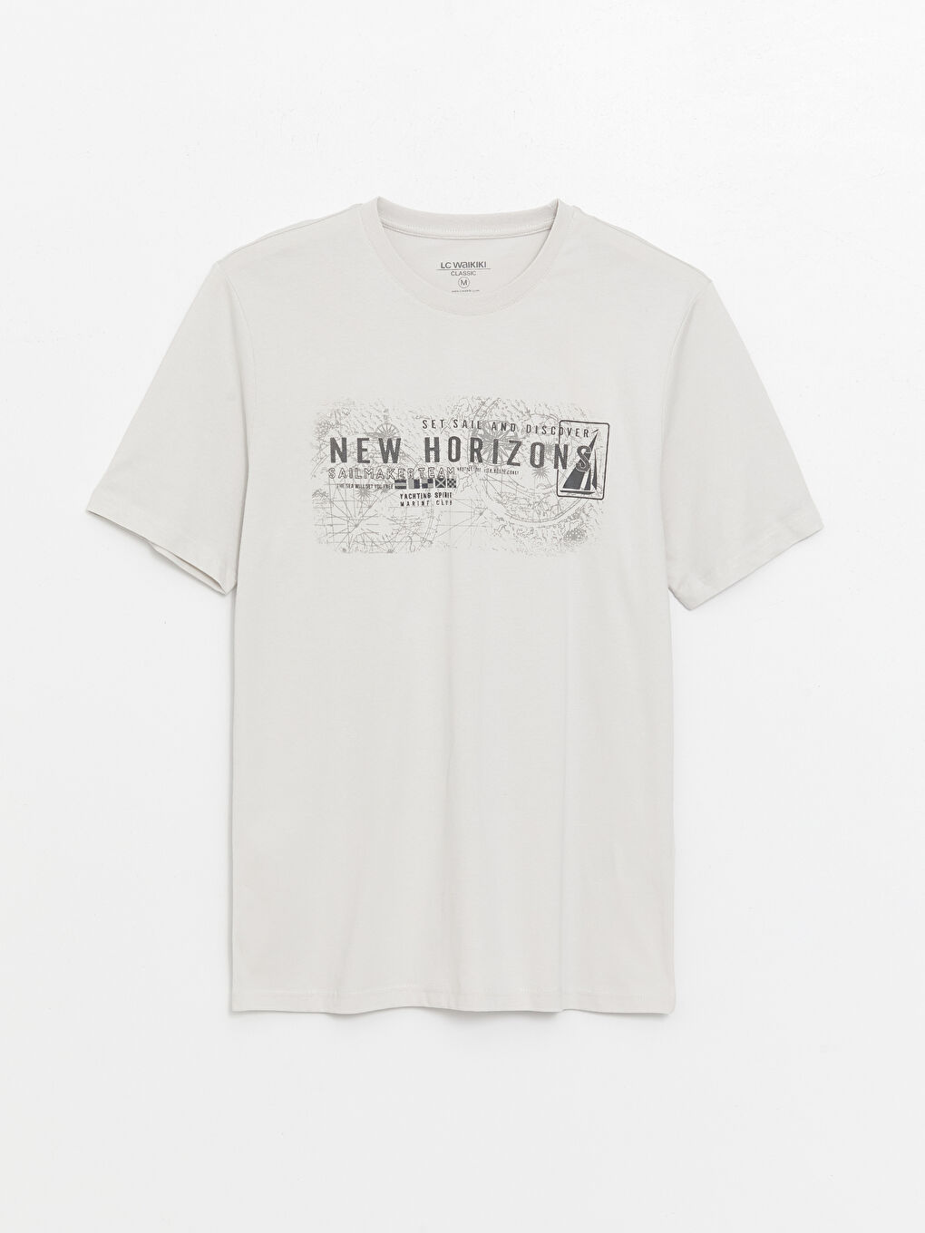 T-shirt pour hommes en coton peigné imprimé à manches courtes et col rond-5