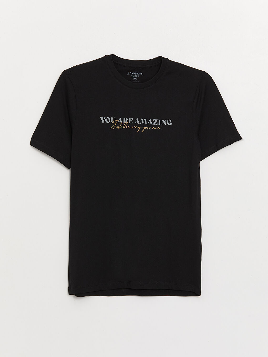 T-shirt pour hommes en coton peigné imprimé à manches courtes et col rond-5