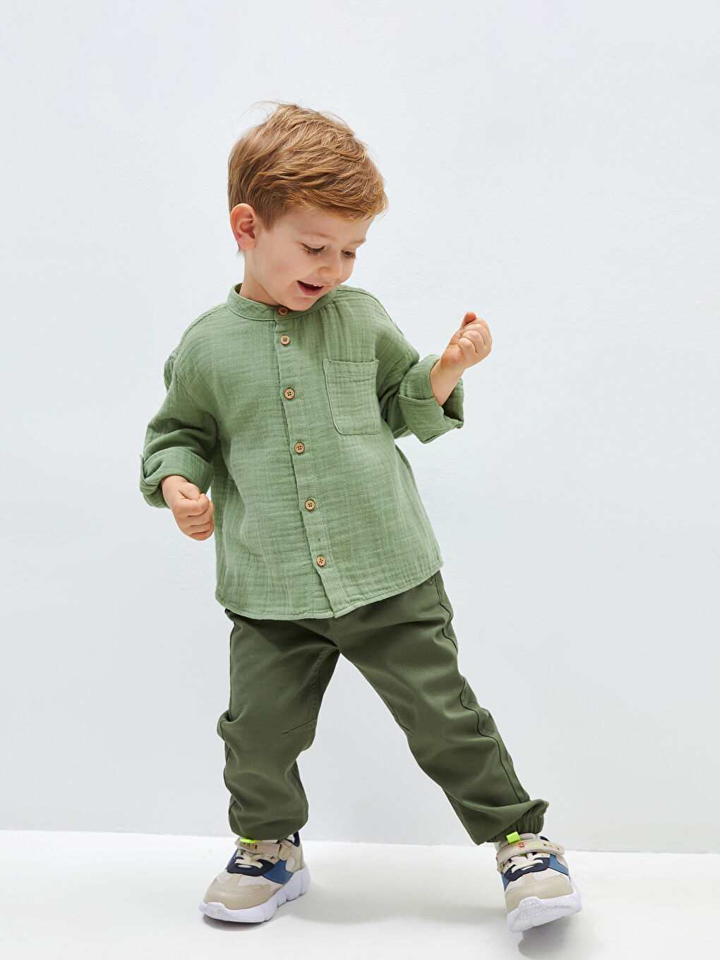 Elastic Waist Basic Baby Boys' Jogger Pants -S42942Z1-H70