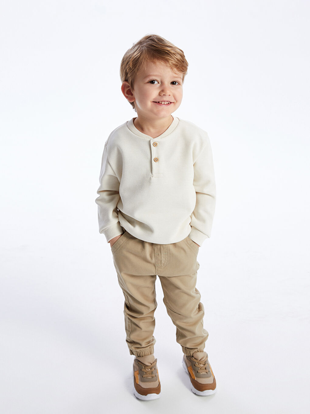 Elastic Waist Basic Baby Boy Jogger Trousers -S42942Z1-JEJ