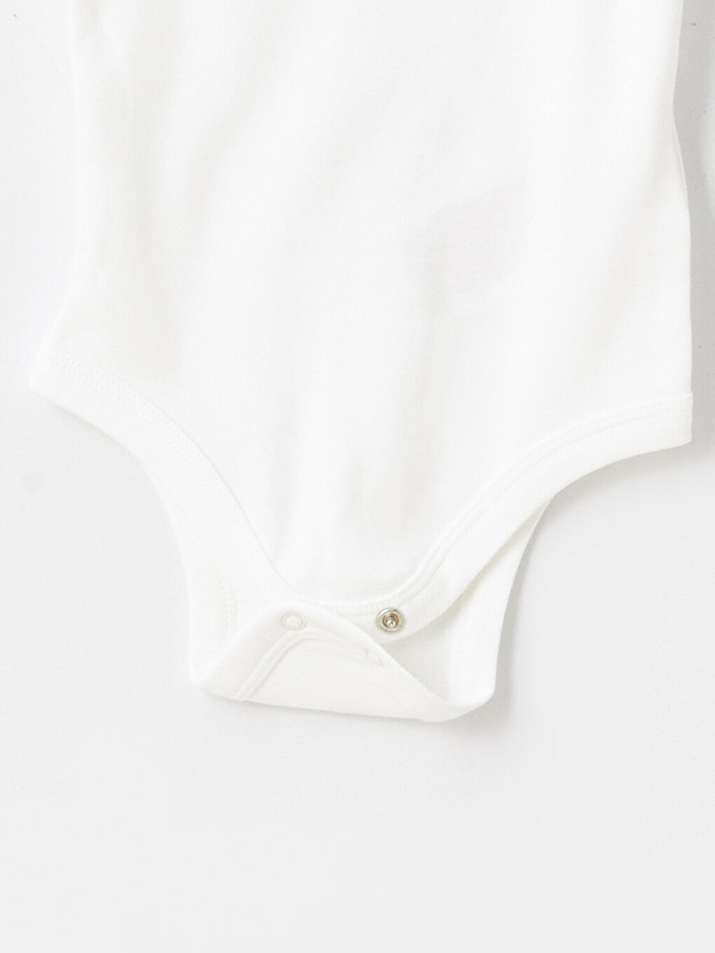 LCW baby Ekru Bisiklet Yaka Çiçekli Kız Bebek Çıtçıtlı Bodysuit - 2