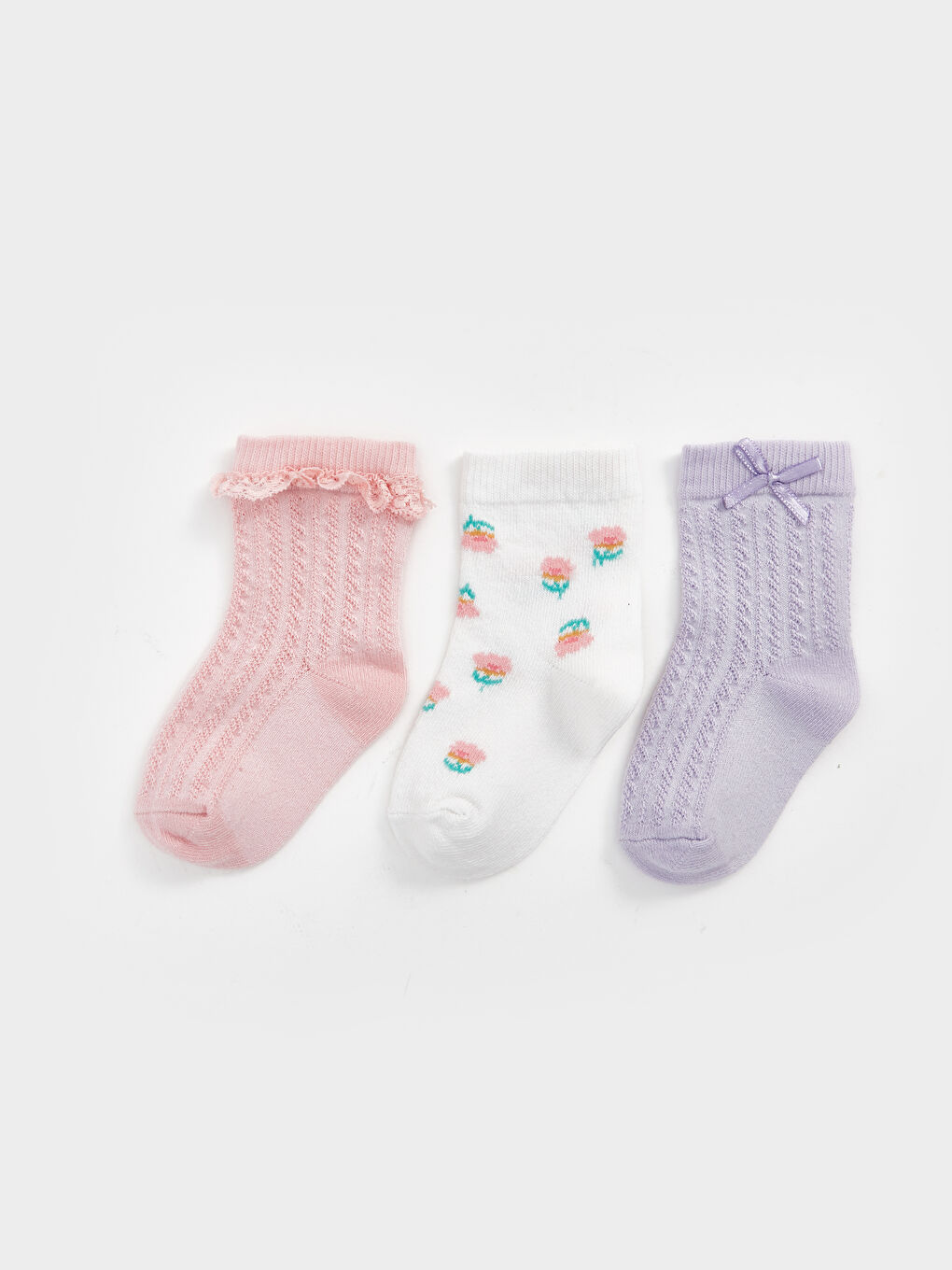 Printed Baby Girl Socks 3 Pack -S42999Z1-FHK