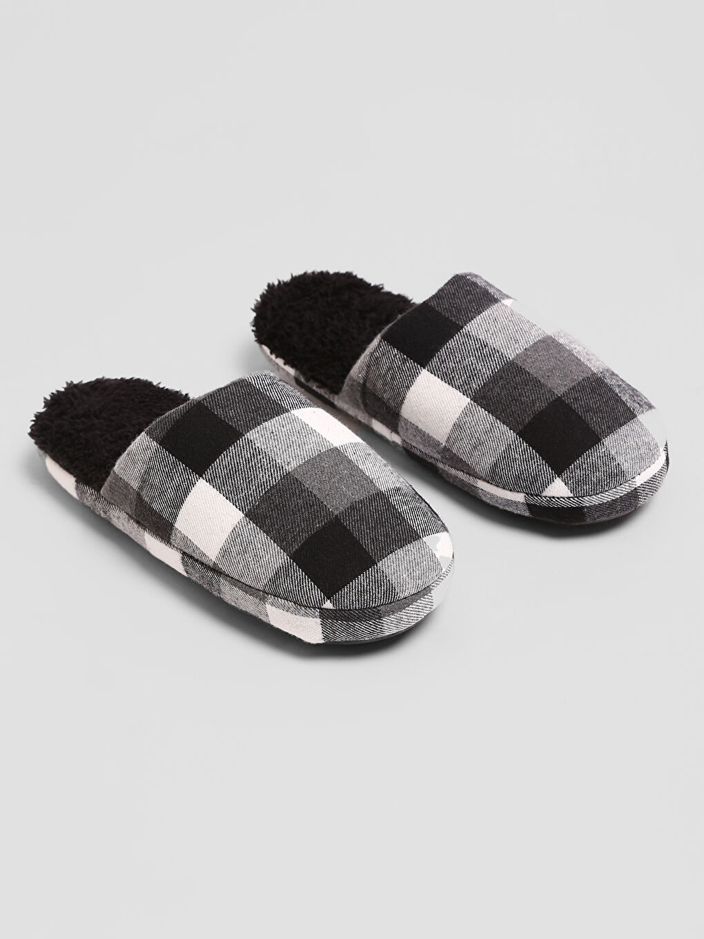 Plaid Patterned Men's Home Slippers
