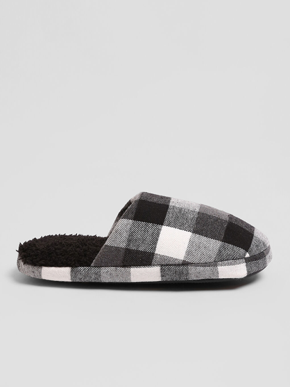 Plaid Patterned Men's Home Slippers-1