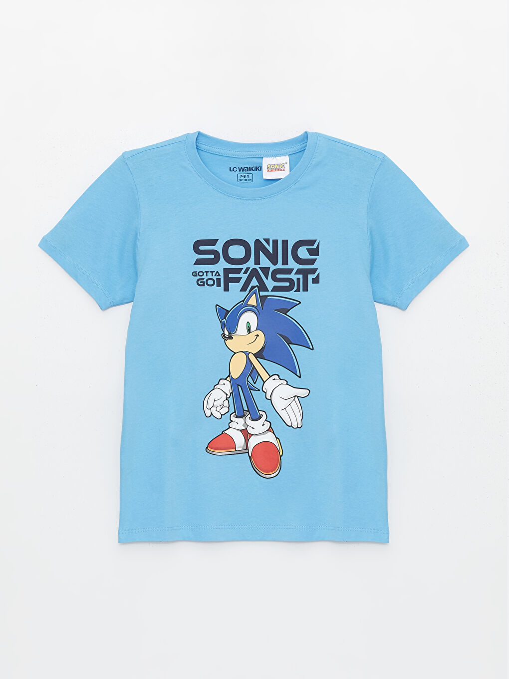 Crew Neck Sonic Printed Short-Sleeve Boy's Shorts Pajama Set -S43089Z4-FFU