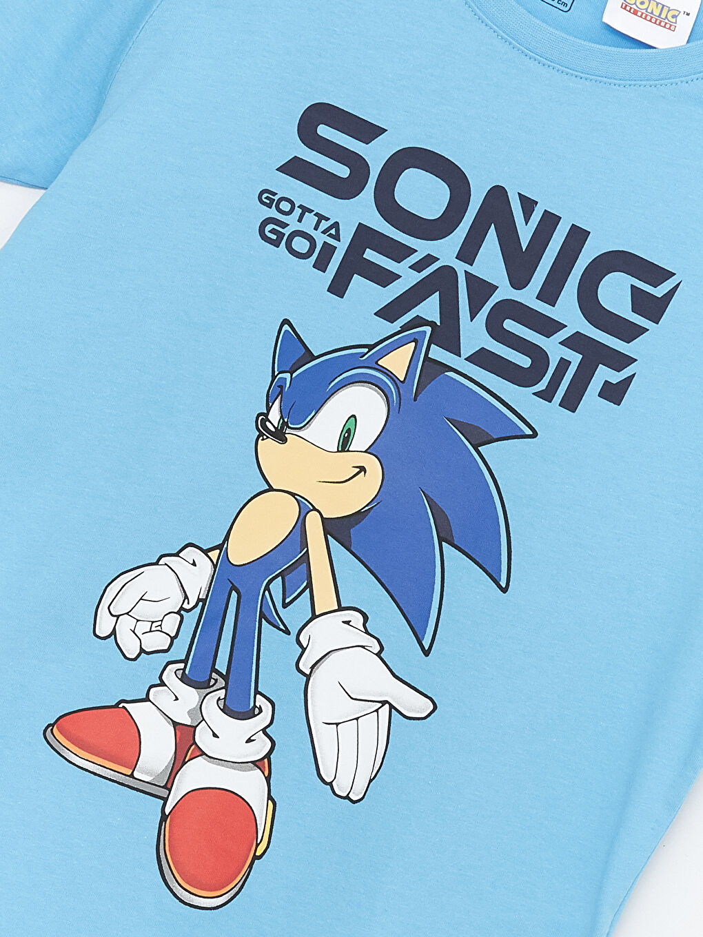 Crew Neck Sonic Printed Short-Sleeve Boy's Shorts Pajama Set -S43089Z4-FFU